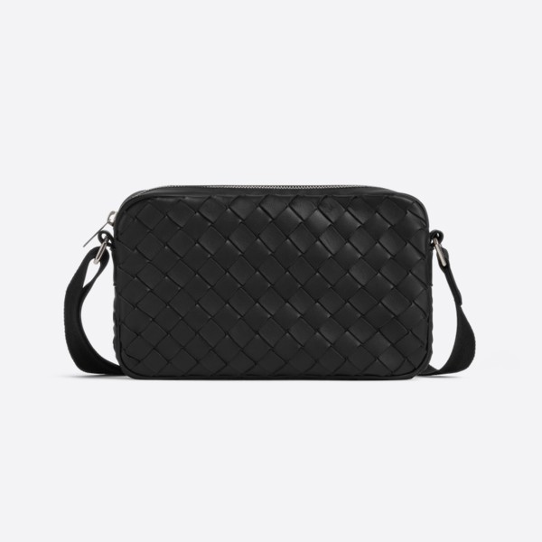 Bottega Veneta Classic Intrecciato Small Camera Bag, Black, 710048V0E528803