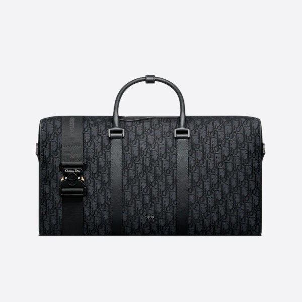 Dior LINGOT 50 Duffel Bag, Oblique Jacquard, 1ADDU115YKY_H03E