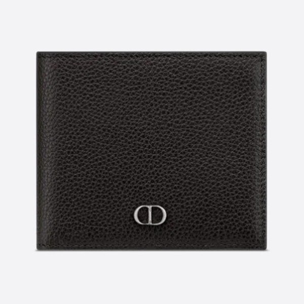 Dior wallet in black grained calf leather with CD Icon Signature 2ESBH027CDI_H00N
