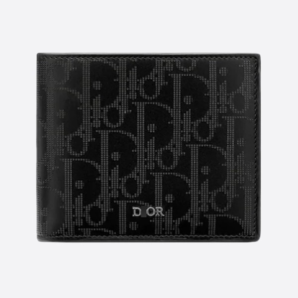 Dior Wallet in Black Oblique Galaxy Leather 2ESBH027VPD_H03E