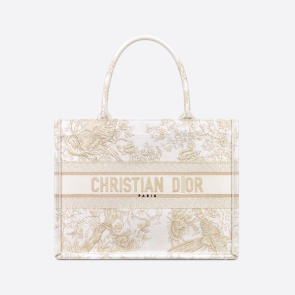 Dior Book Tote Medium Bag with Jardin d'Hiver Embroidery, M1296ZRZF_M981