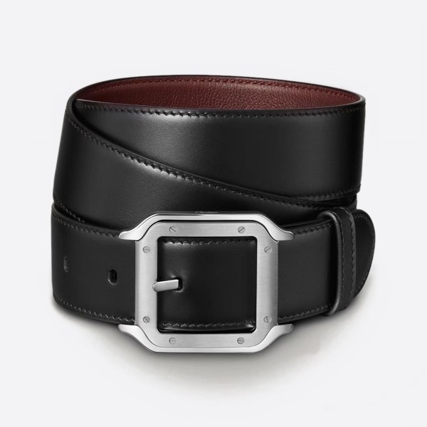 Cartier Santos de Belt Black Silver (3.5cm) L5000607