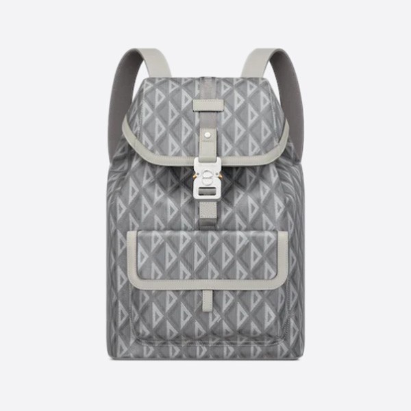 Dior HIT THE ROAD Backpack CD Diamond Canvas & Smooth Calfskin 1ESBA021CDP_H42E