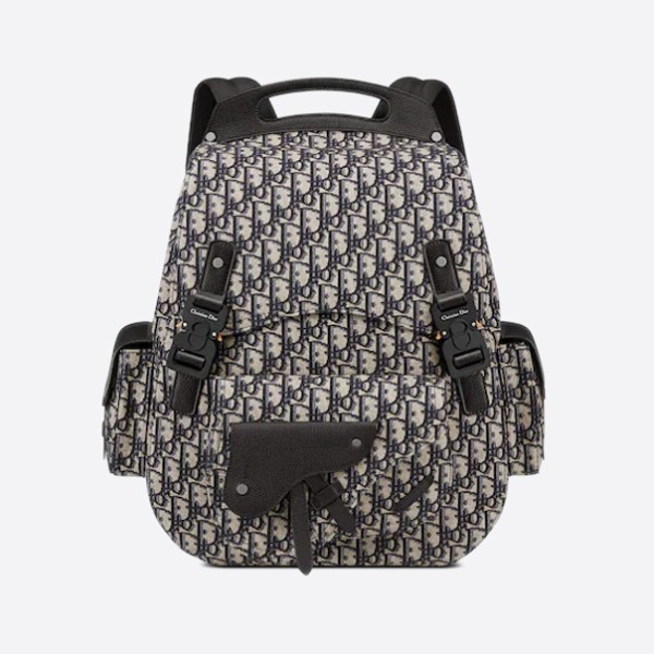 Dior GALLOP Maxi Backpack in Oblique Jacquard and Grained Calfskin (1ADBA164YKY_H27E)