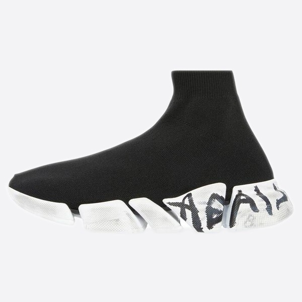 Balenciaga SPEED 2.0 Graffiti Recycled Knit Sneakers 617239W2DD41091