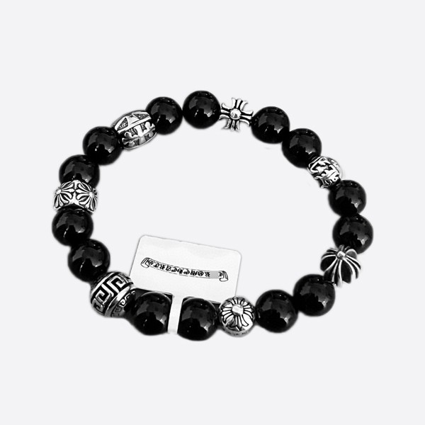 Chrome Hearts Black Onyx Multi-Element Bracelet