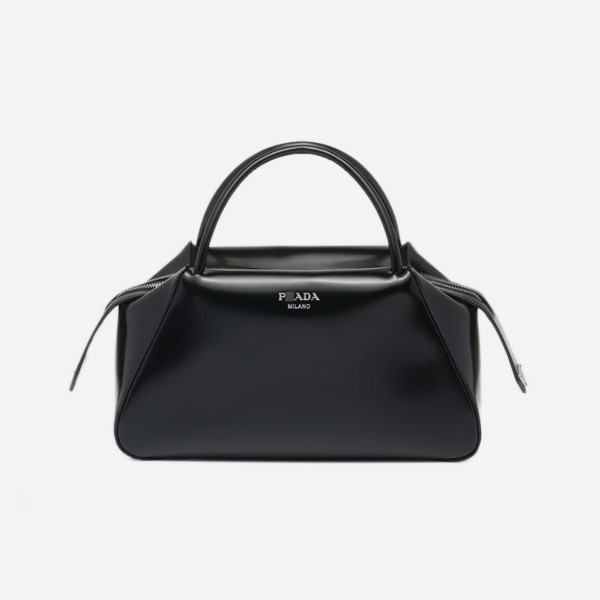 Prada Supernova Medium Brushed Leather Handbag, Black, 1BA365_ZO6_F0002_V_OOO
