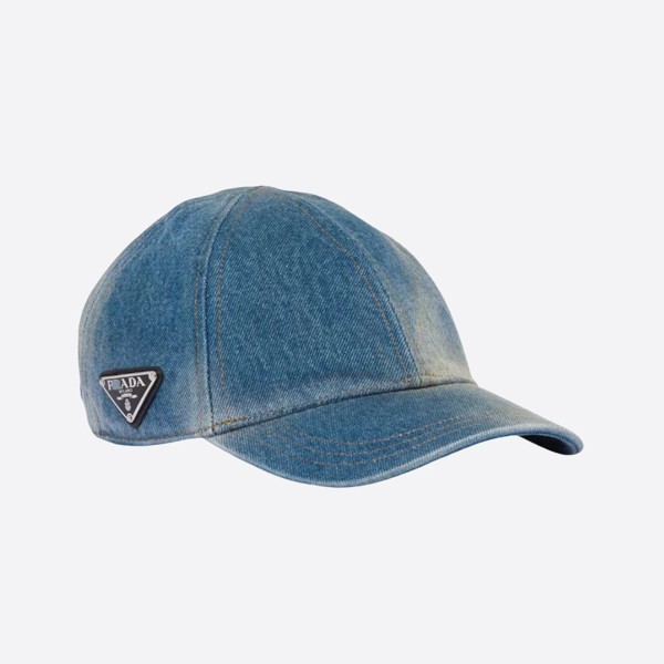 Prada denim baseball cap 1HC274_12K1_F0V3N