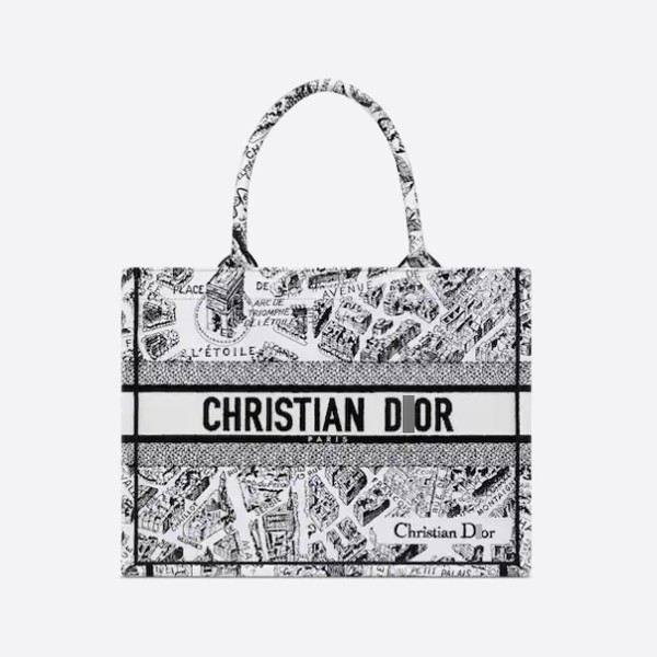 Dior BOOK TOTE Medium Bag Plan de Paris Embroidery M1296ZOMP_M041