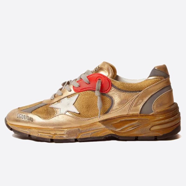 Golden Goose Papa Star Sneakers, Gold Distributed, GMF00199.F001211.65120
