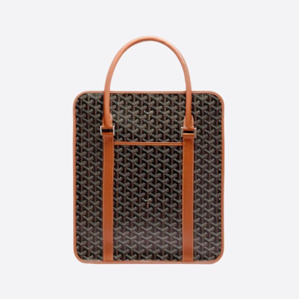 Goyard Burgundy Tote Bag in Black/Tan