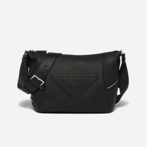 Prada Leather Bag with Shoulder Strap, Color: Black, 2VH165_2BBE_F0002_V_OOO