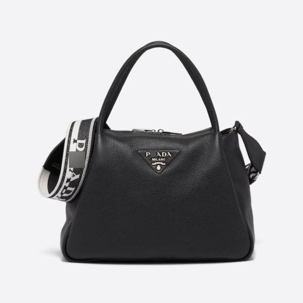 Prada Large Leather Handbag, Color: Black, 1BC170_2DKV_F0002_V_3OO