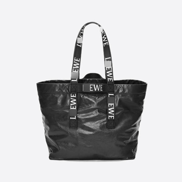 Loewe Fold Shopper Bag - Paper Calfskin Color: Black B507X23X01