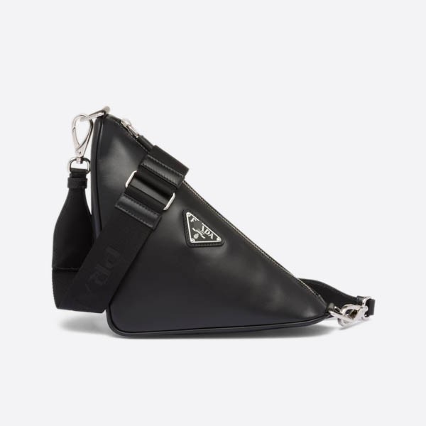 Prada Triangle Leather Bag, Color: Black, 2VH155_ASK_F0002_V_OLO