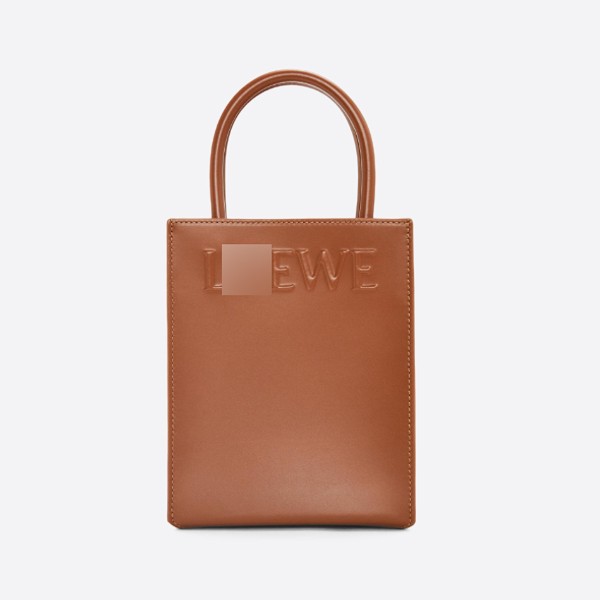 Standard A5 Tote Bag - Mini in Slick Calfskin, Color: Tan, A933S30X01