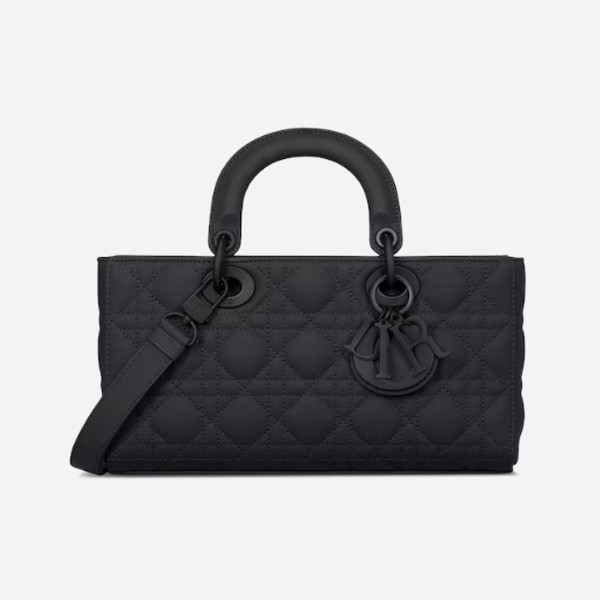 LADY D-JOY Medium Cannage Bag in Ultra Matte Calfskin M0540SLOI_M900