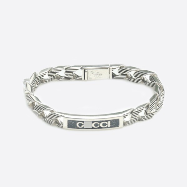 Logo Wide Enamel Bracelet 701615 J8410 1064