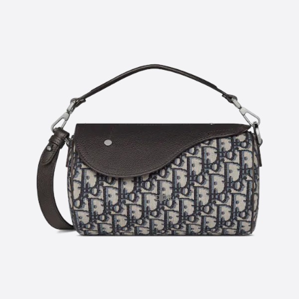 ROLLER Bag in Oblique Jacquard and Grained Calfskin (1ADPO261YKY_H27E)