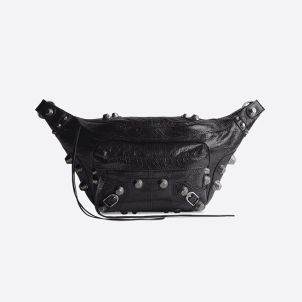 Men's Luca Gol Medium Belt Bag in Black, 742014210KR1000