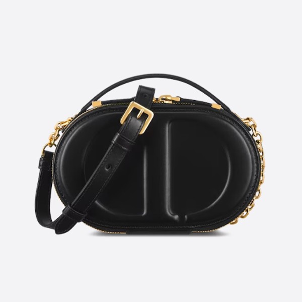 CD SIGNATURE Oval Camera Bag in Calfskin (S2201UMFV_M900)