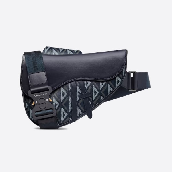 Saddle Bag CD Diamond Canvas & Smooth Calfskin 1ADPO093CDP_H36B