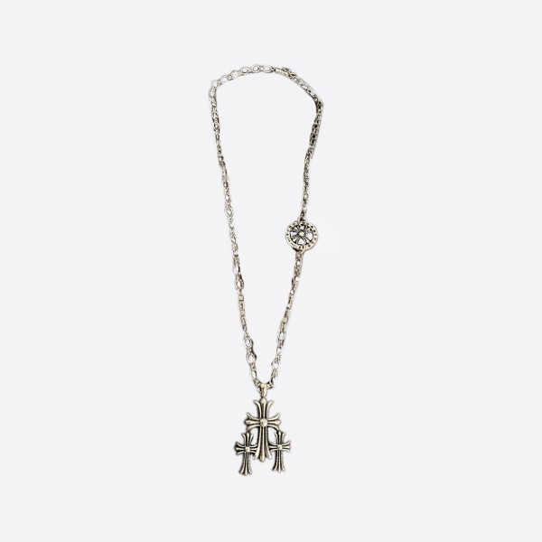 Classic Vintage One Piece Cross Pendant in Silver