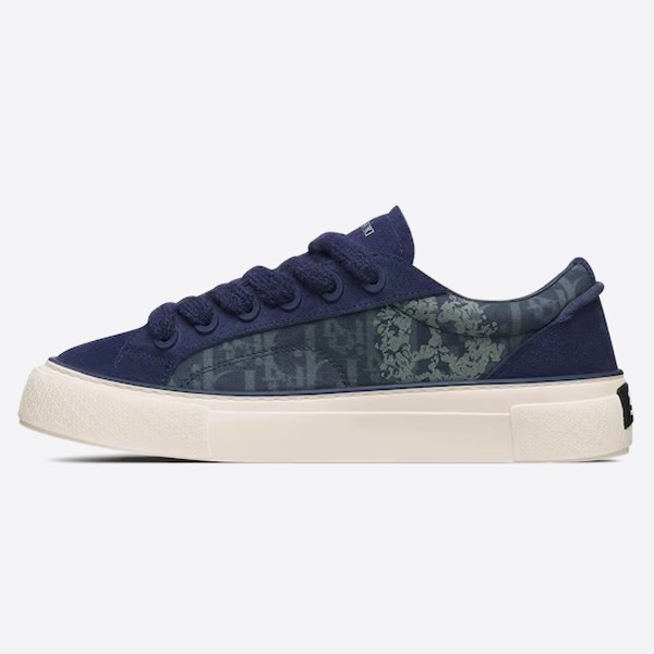 B33 Tears Blue Denim Peace Sign Sneakers 3SN303ZWZ_H565