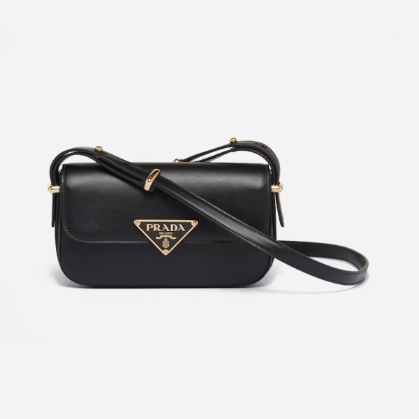Leather shoulder bag, color: black, 1BD339_ASK_F0002_V_MTO