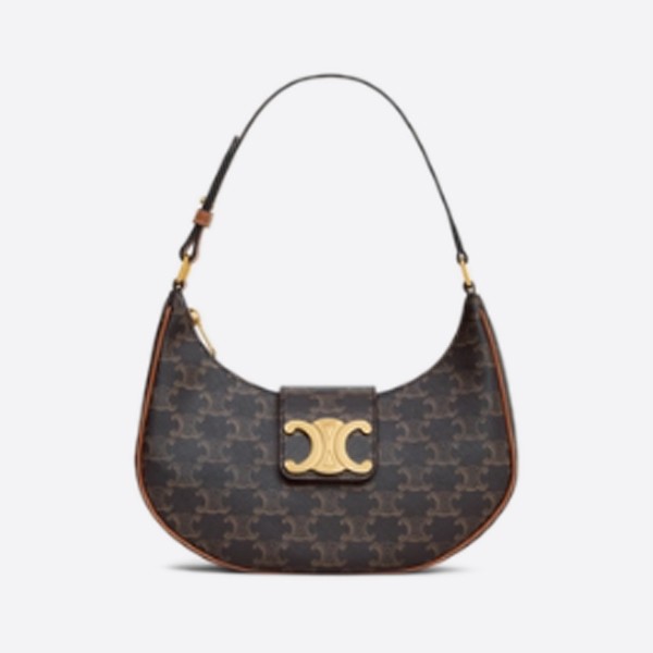 Medium Abat Triomphe Bag - Triomphe Canvas and Cuffskin Tan 114492BZJ.04LU