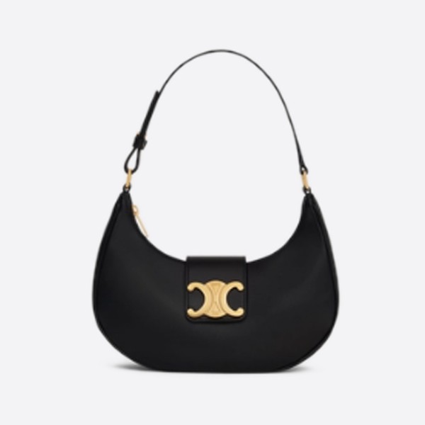 Medium Abat Triomphe Bag - Black Soft Cuffskin 114493DGQ.38NO