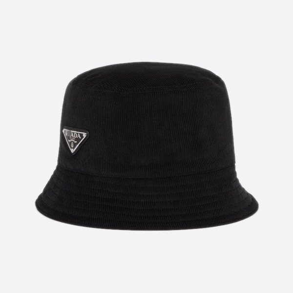 Black Corduroy Bucket Hat 2HC137_1JHC_F0002