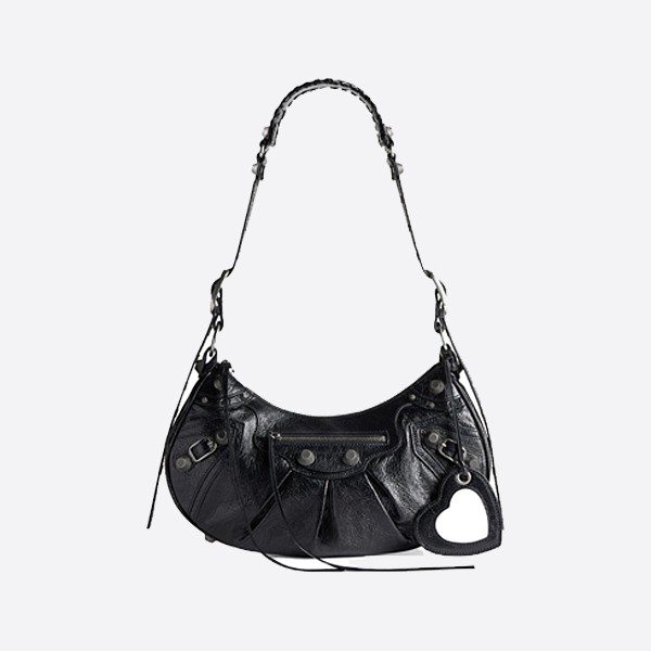 Balenciaga Women's Le Cagole Small Shoulder Bag, Black, 6713071VG9Y1000