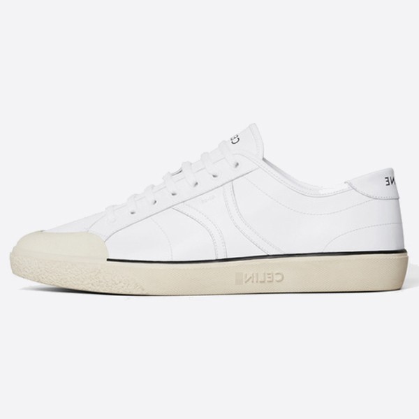 AS-01 Low Lace-Up Celine Alan Sneakers in Canvas and Calfskin - White 356223985C.01OP