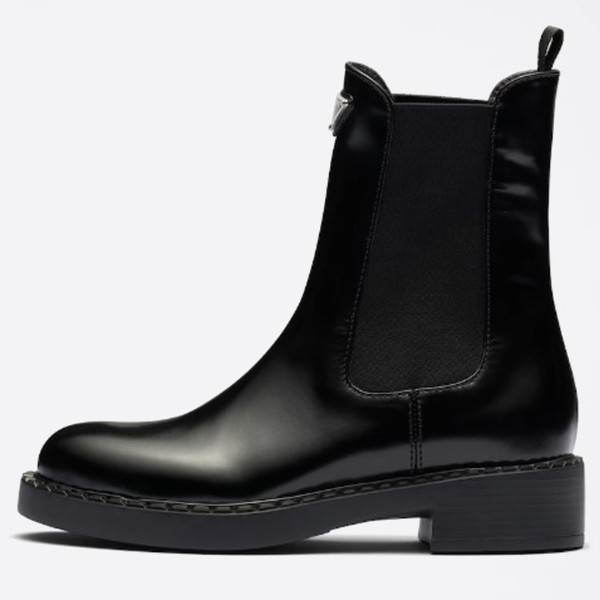 Prada Black Brushed Leather Booties 1U251N_055_F0002_F_B050