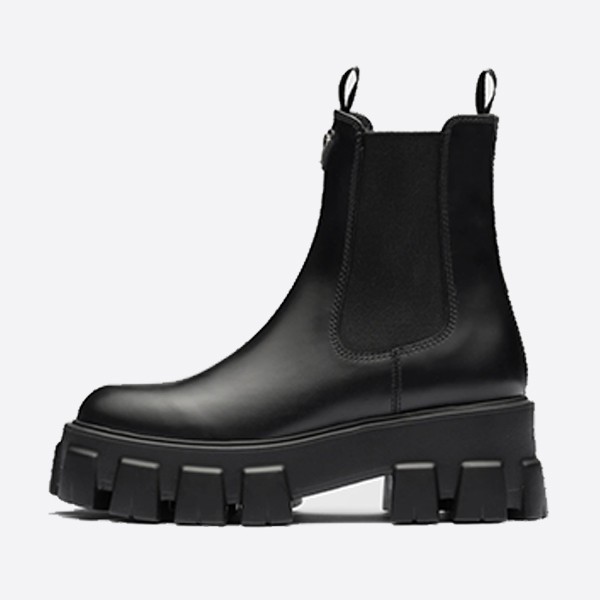 Prada Black Monolith Brushed Leather Booties 1T256N_B4L_F0002_F_B055