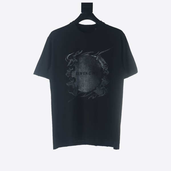 Givenchy Ring Artwork Print T-Shirt in Black