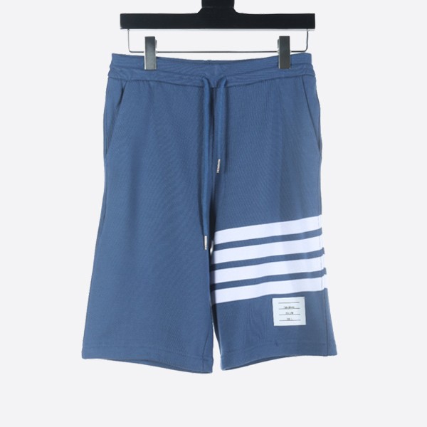 Thom Browne Engineered 4-Bar Jersey Sweat Shorts in Blue