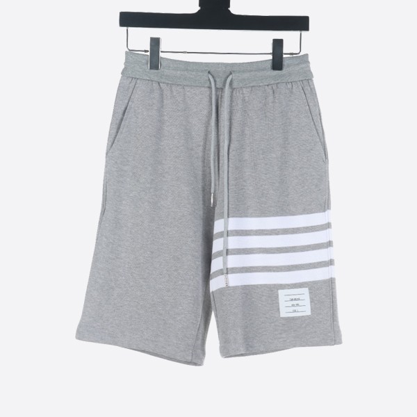 Thom Browne Engineered 4-Bar Jersey Sweat Shorts in Grey