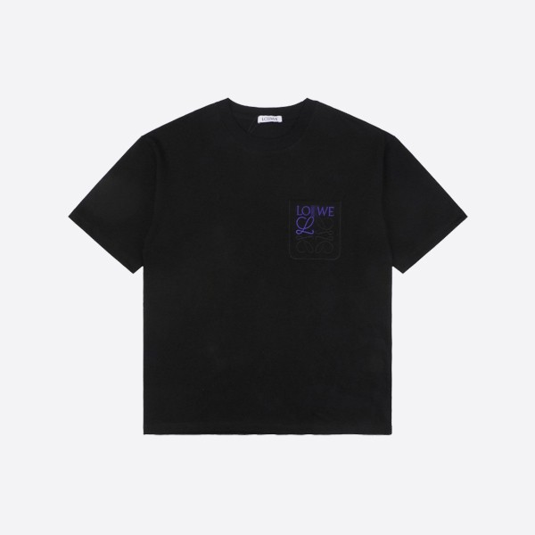 Loewe Blue-Black Anagram Cotton T-Shirt