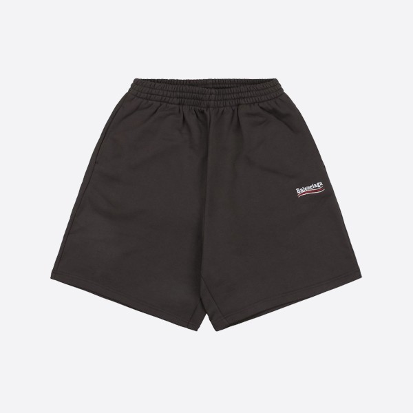 Balenciaga Political Campaign Sweat Shorts in Black