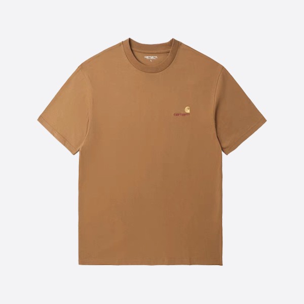 Carhartt Whip S/S American Script T-Shirt - Dusty H Brown
