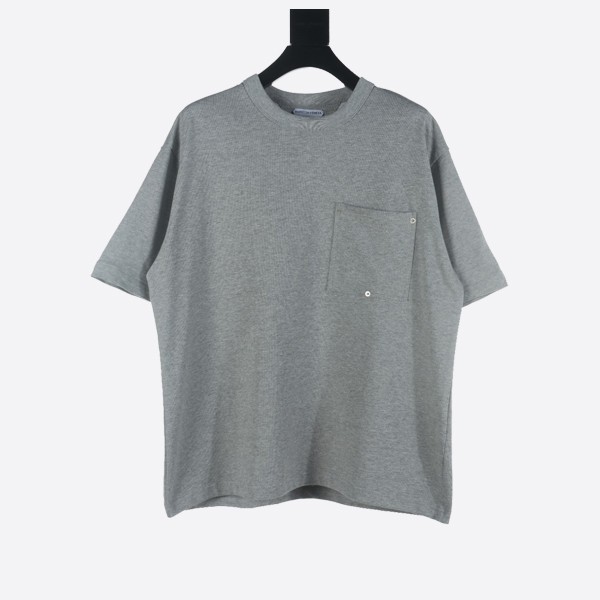 Bottega Veneta Pocket Heavy Jersey Relaxed T-Shirt in Grey