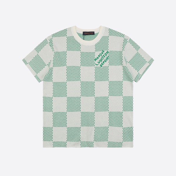 Louis Vuitton Damier knit short sleeve crew neck