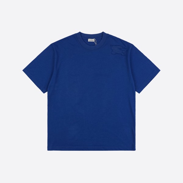 Burberry EKD Appliqué Cotton T-Shirt in Blue