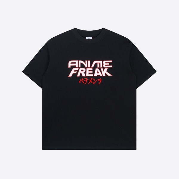 Vetements Anime Freak Cotton T-Shirt (Black)