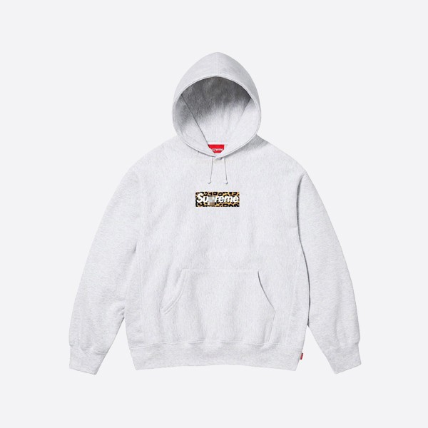 Supreme Shanghai Box Logo Hoodie in Heather Grey