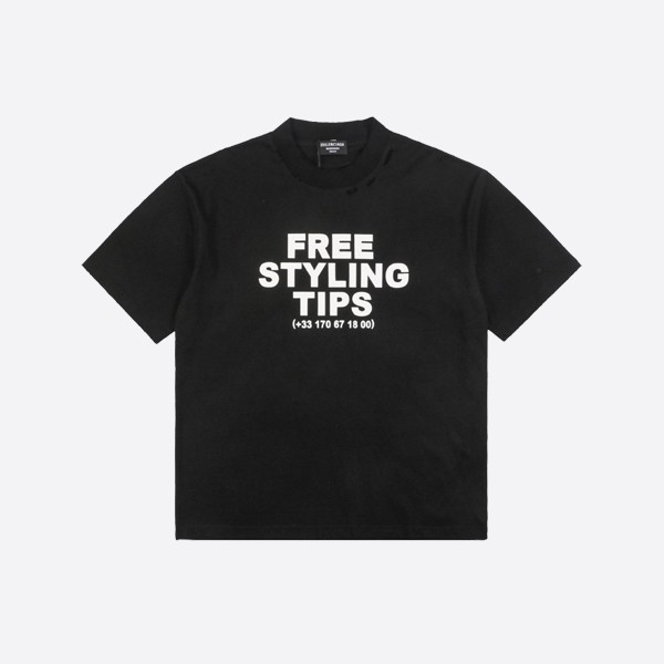 Balenciaga Styling Hotline Large Fit T-Shirt (Black)