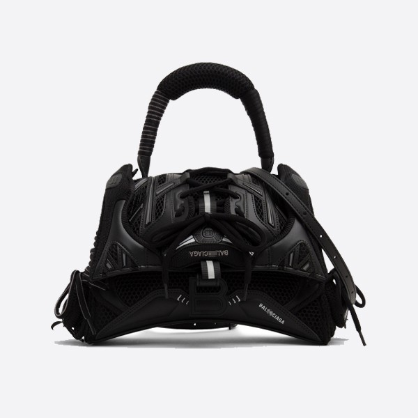 Balenciaga Sneakerhead Small Black Mesh and Faux Leather 6617232X5071000