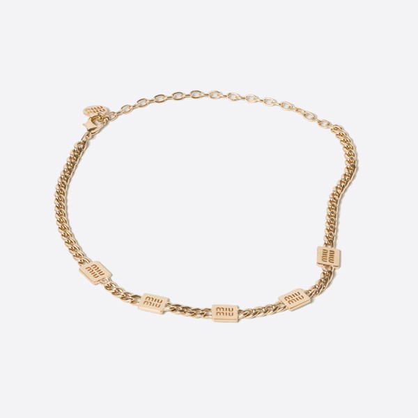 Miu Miu Gold Metal Necklace 5IC116_2DTU_F0056